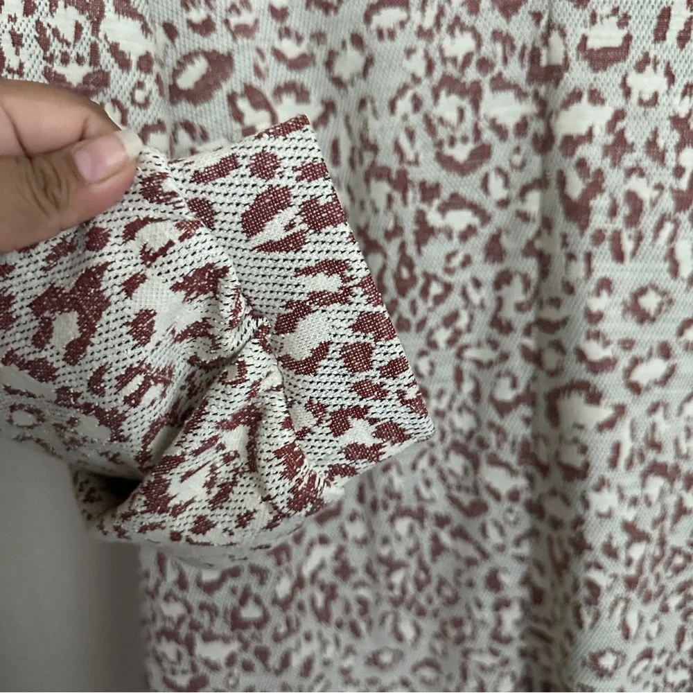 Anthropologie Dolan Neutral‎ Leopard Print Knit Dress Sz 1X - Picture 6 of 12